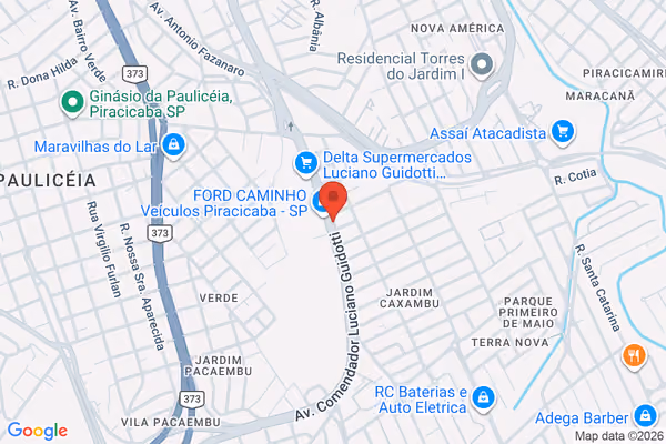 Mapa da localização - Filial Sul