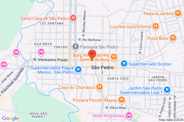 Mapa da localização - São Pedro