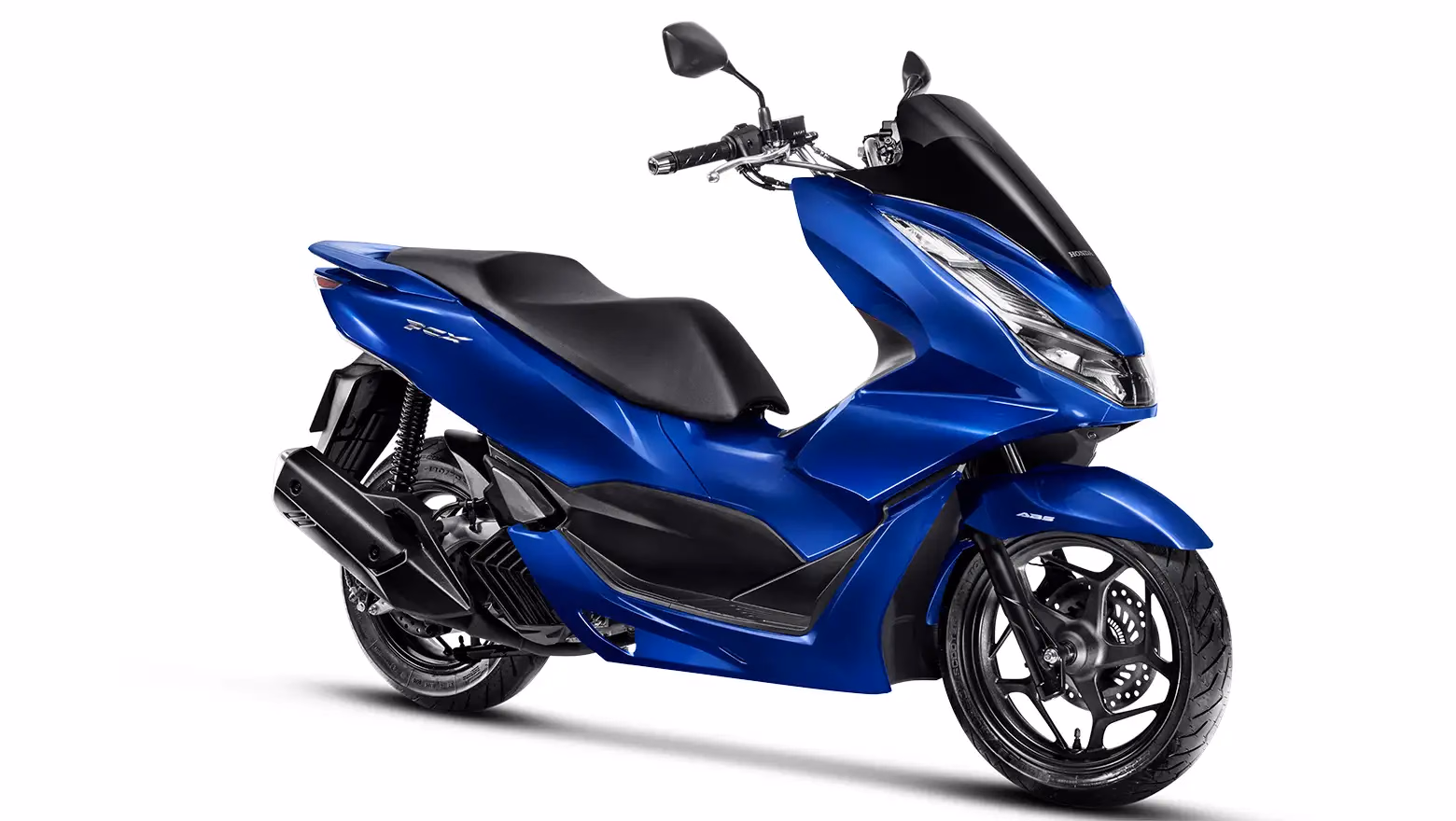 PCX na cor azul perolizado, vista frontal e lateral direita - 5 de 12